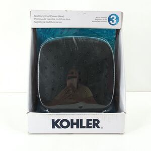 KOHLER Fordra 3 Spray Patterns 6.817 Wall Mounted Fixed Shower Head Matte Black